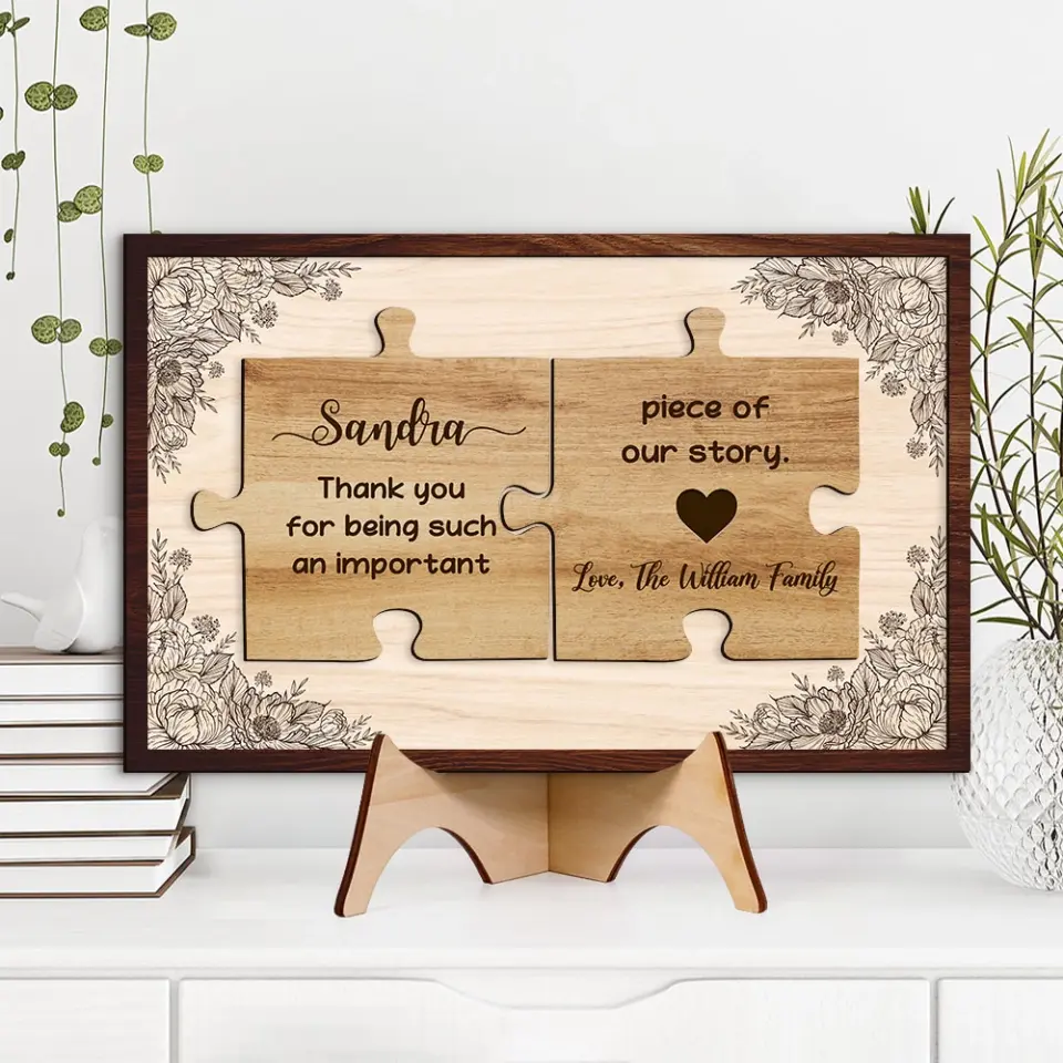 Important Piece of Our Story Custom Wooden Art Retirement Gifts - Image 7