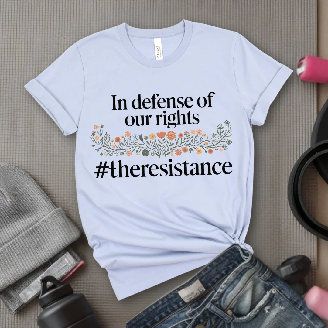 In Defense Of Our Rights The Resistance Tshirt - Feminist Women Empowerment Shirt - Unisex Jersey Short Sleeve Shirt - Gift For Her - Bella Canvas 3001 - Image 4