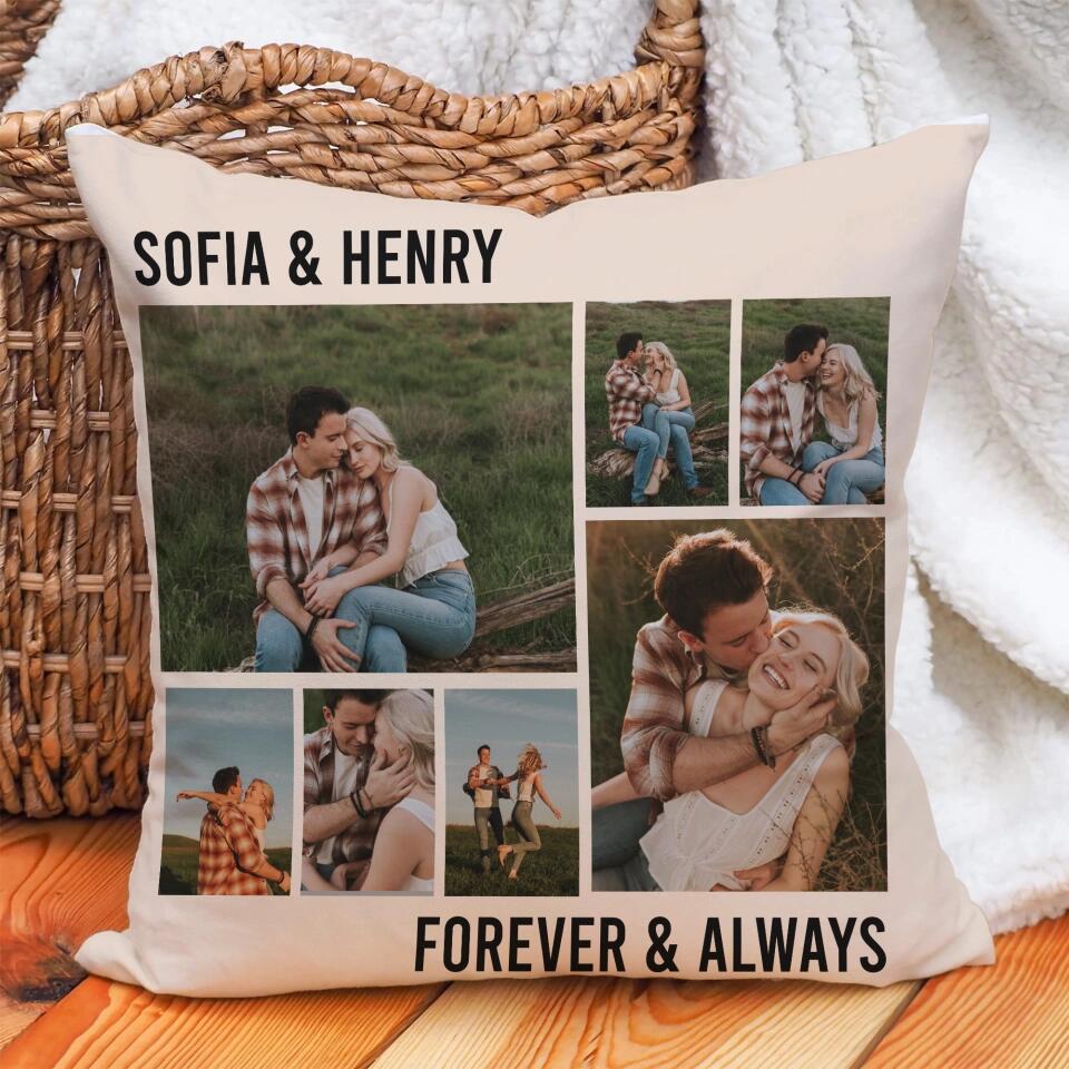 Personalized Valentine Gifts - Forever And Always - Personalized Upload Photo Pillow - Best Gift For Couple For Him/Her Anniversary Valentine's Gift - 212IHNVSPI920 - Image 3
