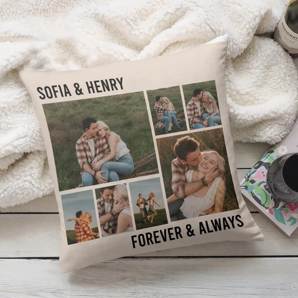 Personalized Valentine Gifts - Forever And Always - Personalized Upload Photo Pillow - Best Gift For Couple For Him/Her Anniversary Valentine's Gift - 212IHNVSPI920 - Image 4