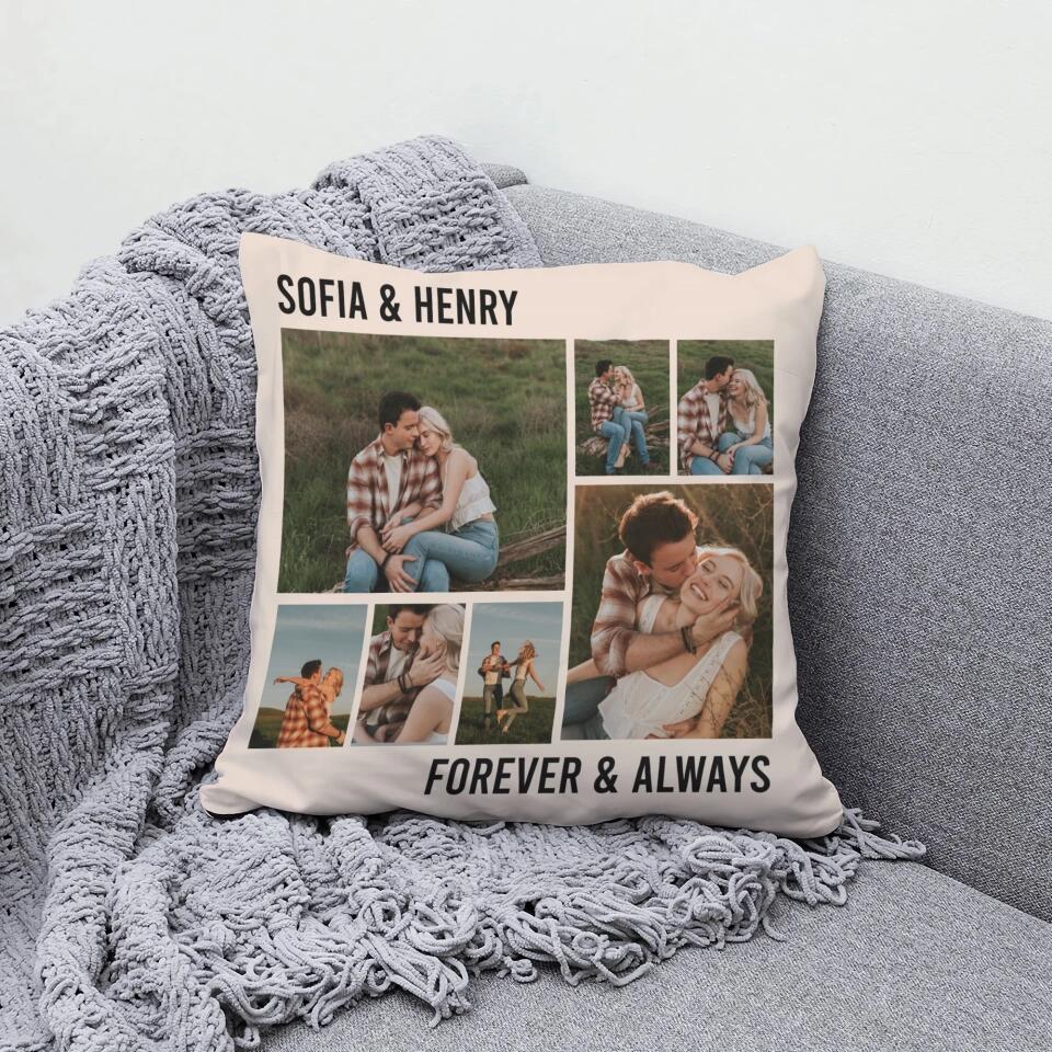 Personalized Valentine Gifts - Forever And Always - Personalized Upload Photo Pillow - Best Gift For Couple For Him/Her Anniversary Valentine's Gift - 212IHNVSPI920 - Image 5