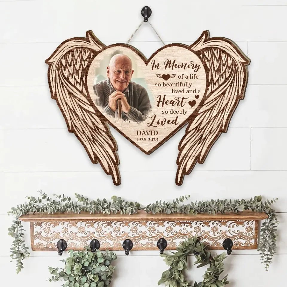 In Memory Of A Life So Beautifully Lived Wooden Sign - Image 5