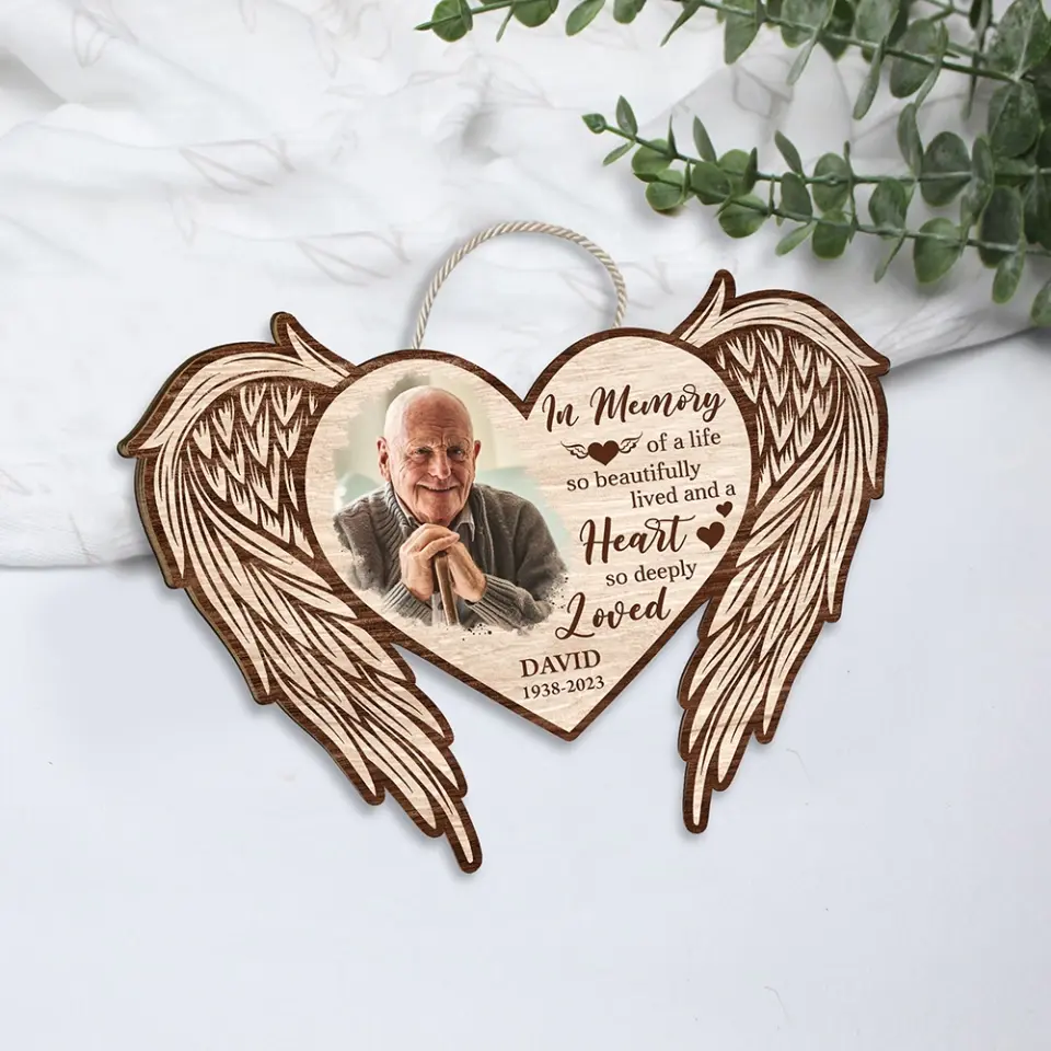 In Memory Of A Life So Beautifully Lived Wooden Sign - Image 6