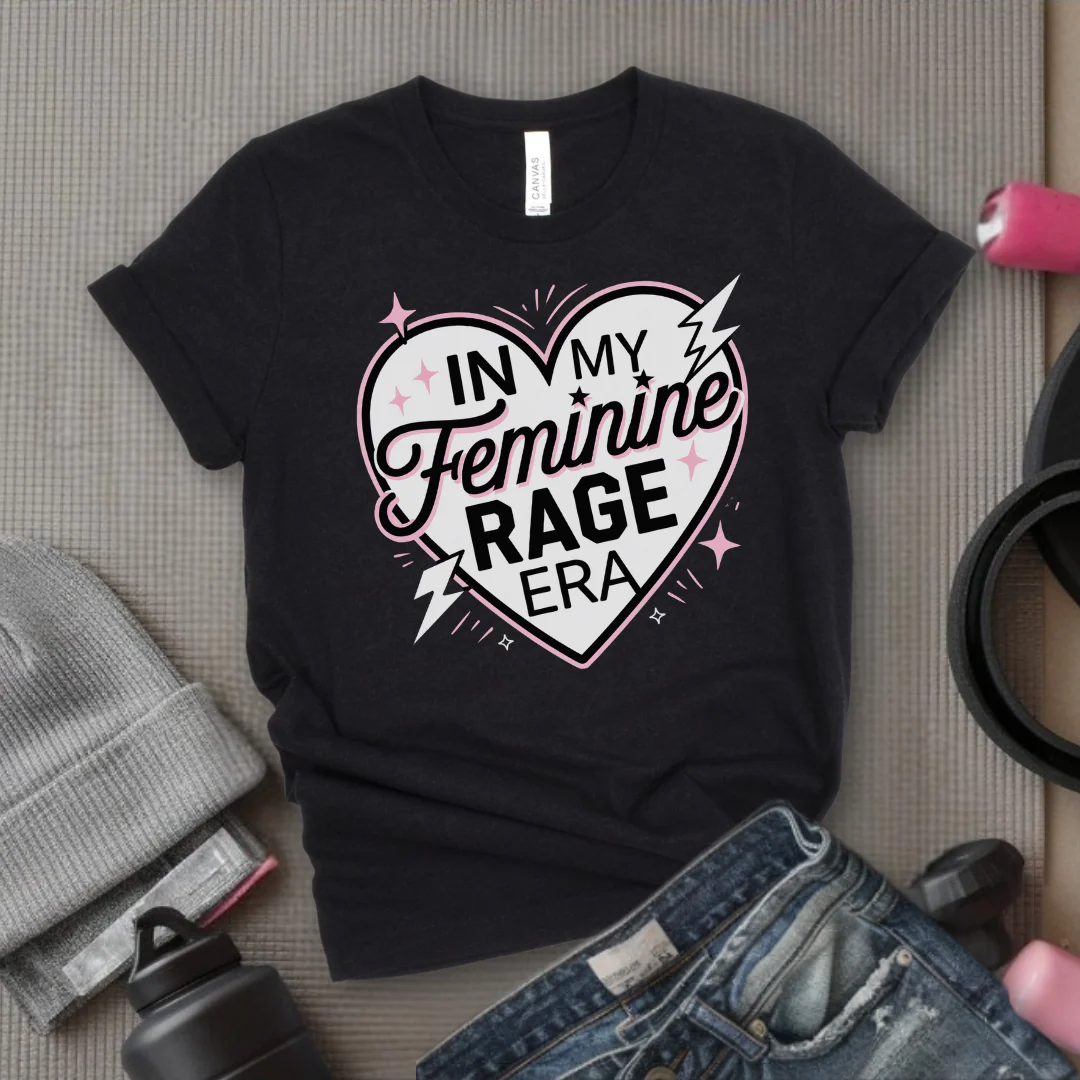 In My Feminine Rage Era Shirt - Funny Feminist T-shirt - Empower Women Tee - Feminist Gift - Girl Power Top - Bella Canvas 3001 - Image 3
