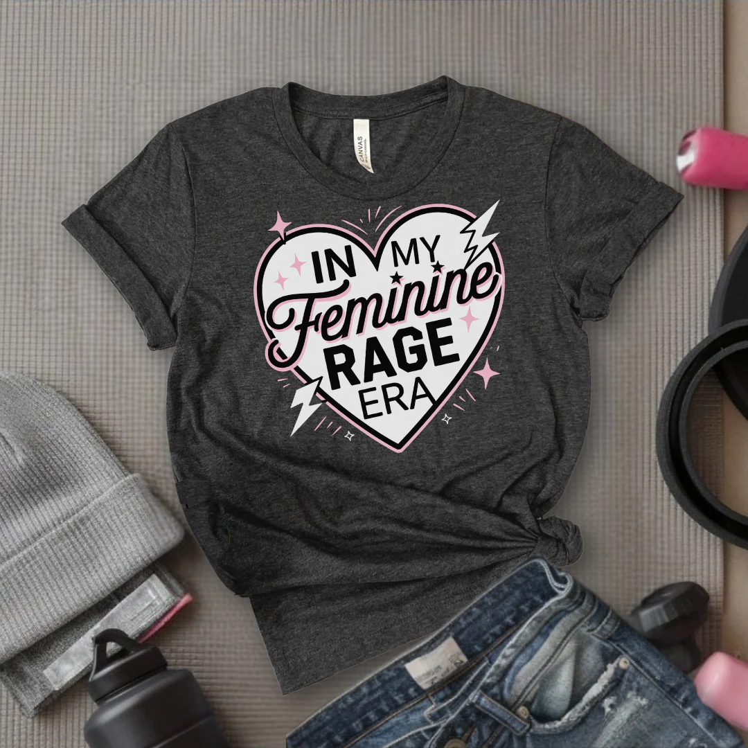 In My Feminine Rage Era Shirt - Funny Feminist T-shirt - Empower Women Tee - Feminist Gift - Girl Power Top - Bella Canvas 3001 - Image 4