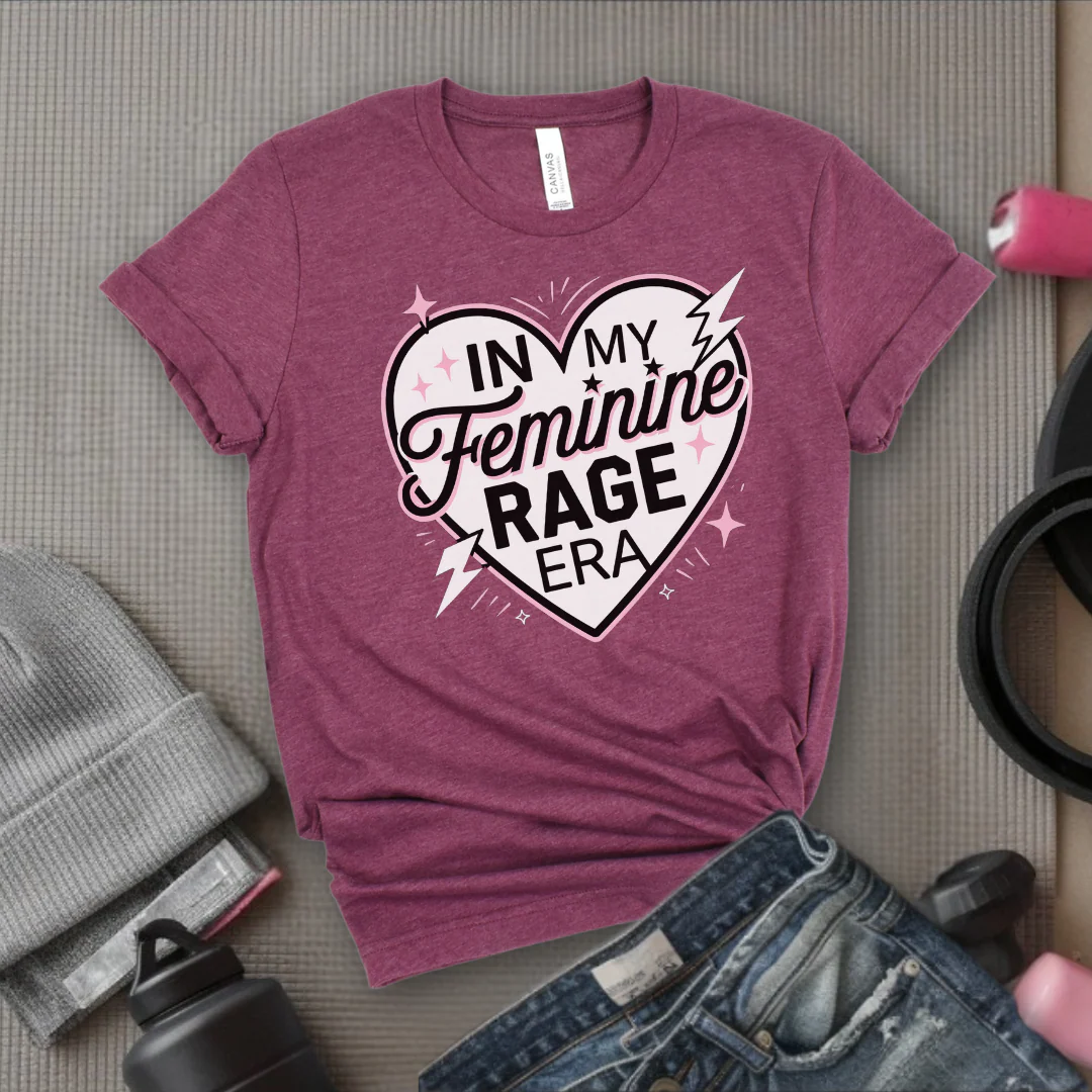 In My Feminine Rage Era Shirt - Funny Feminist T-shirt - Empower Women Tee - Feminist Gift - Girl Power Top - Bella Canvas 3001 - Image 5