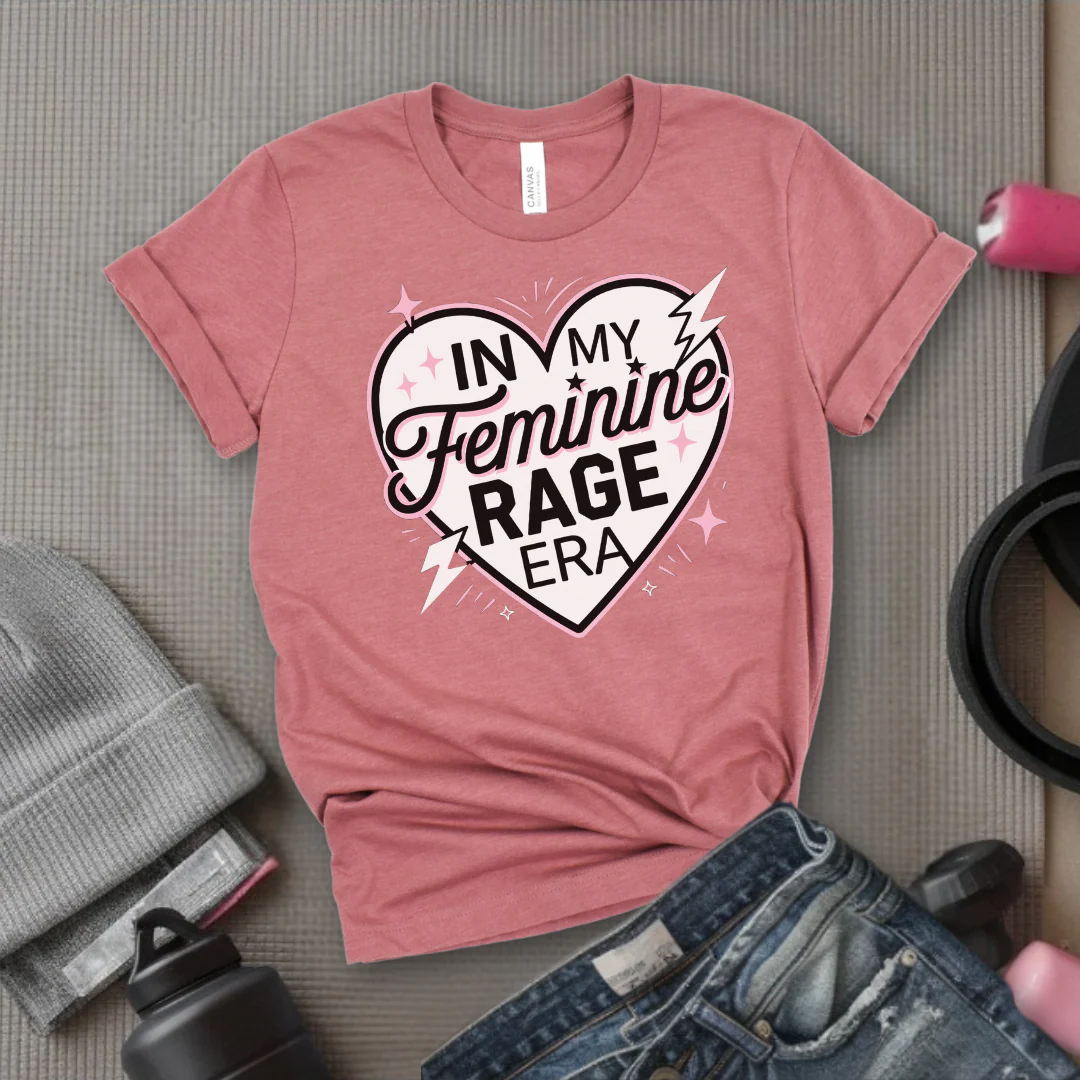 In My Feminine Rage Era Shirt - Funny Feminist T-shirt - Empower Women Tee - Feminist Gift - Girl Power Top - Bella Canvas 3001 - Image 6