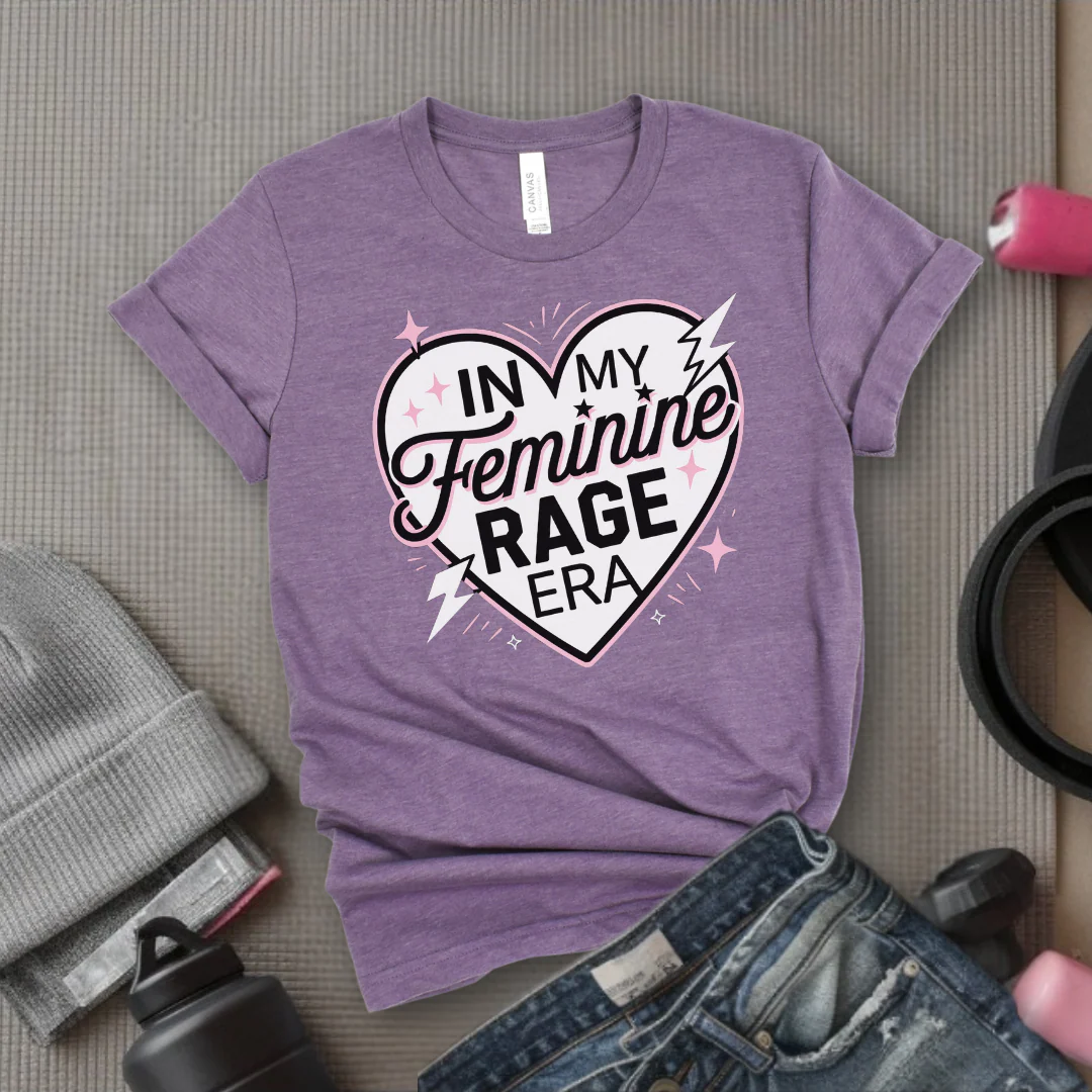 In My Feminine Rage Era Shirt - Funny Feminist T-shirt - Empower Women Tee - Feminist Gift - Girl Power Top - Bella Canvas 3001 - Image 8