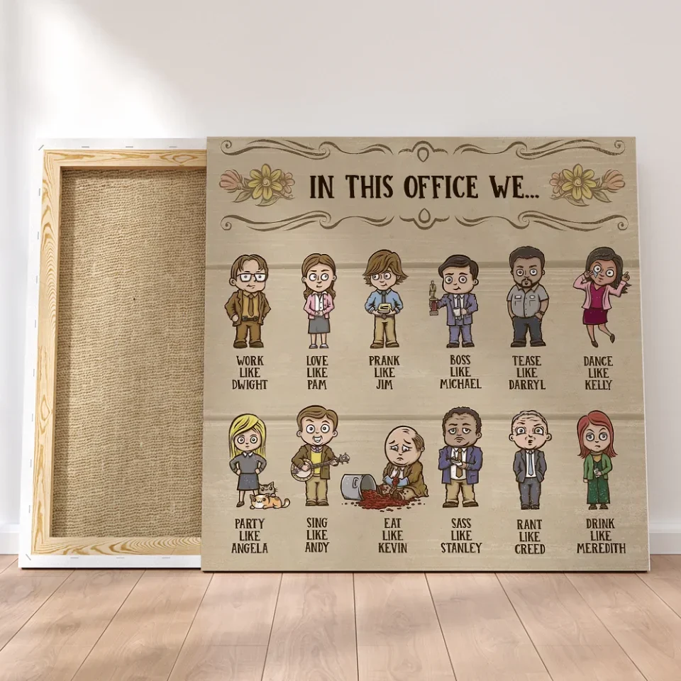 In This Office We - Square Canvas Poster - Gift For Boss New Offices - Image 2