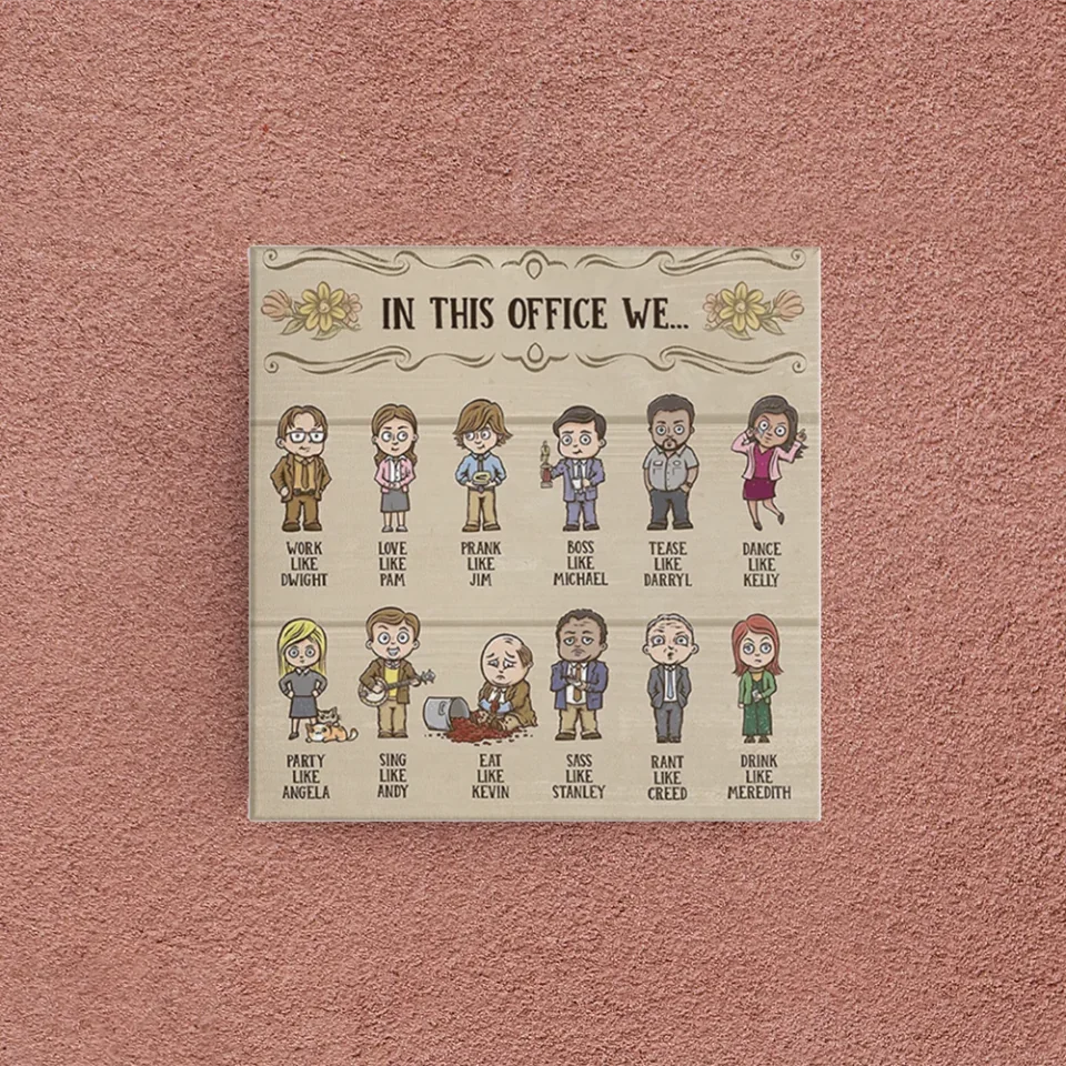 In This Office We - Square Canvas Poster - Gift For Boss New Offices - Image 3