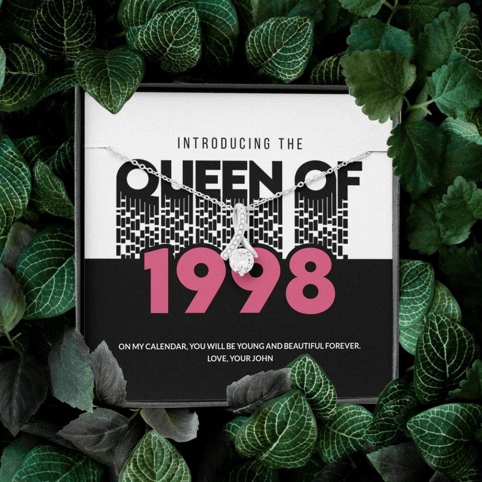 Introducing The Queen Of 1998 Personalized Necklace Gift For Girlfriend, Wife - Image 16