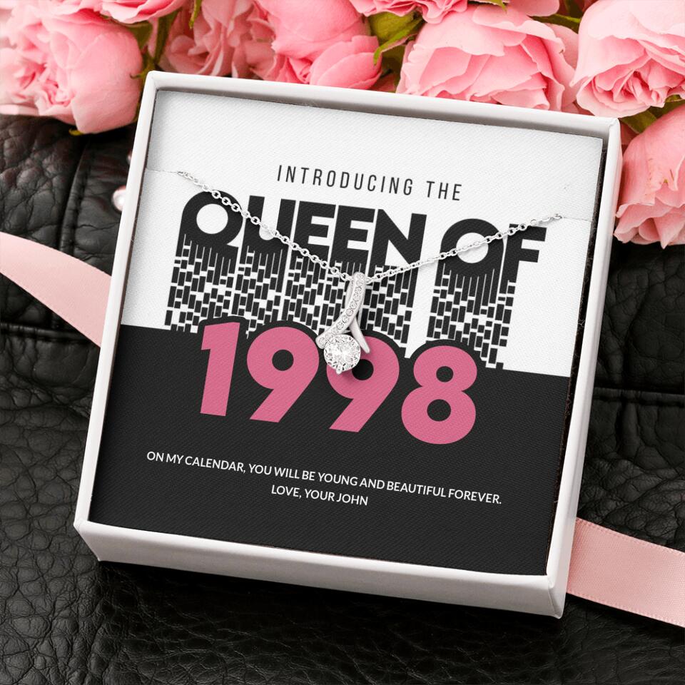 Introducing The Queen Of 1998 Personalized Necklace Gift For Girlfriend, Wife - Image 18