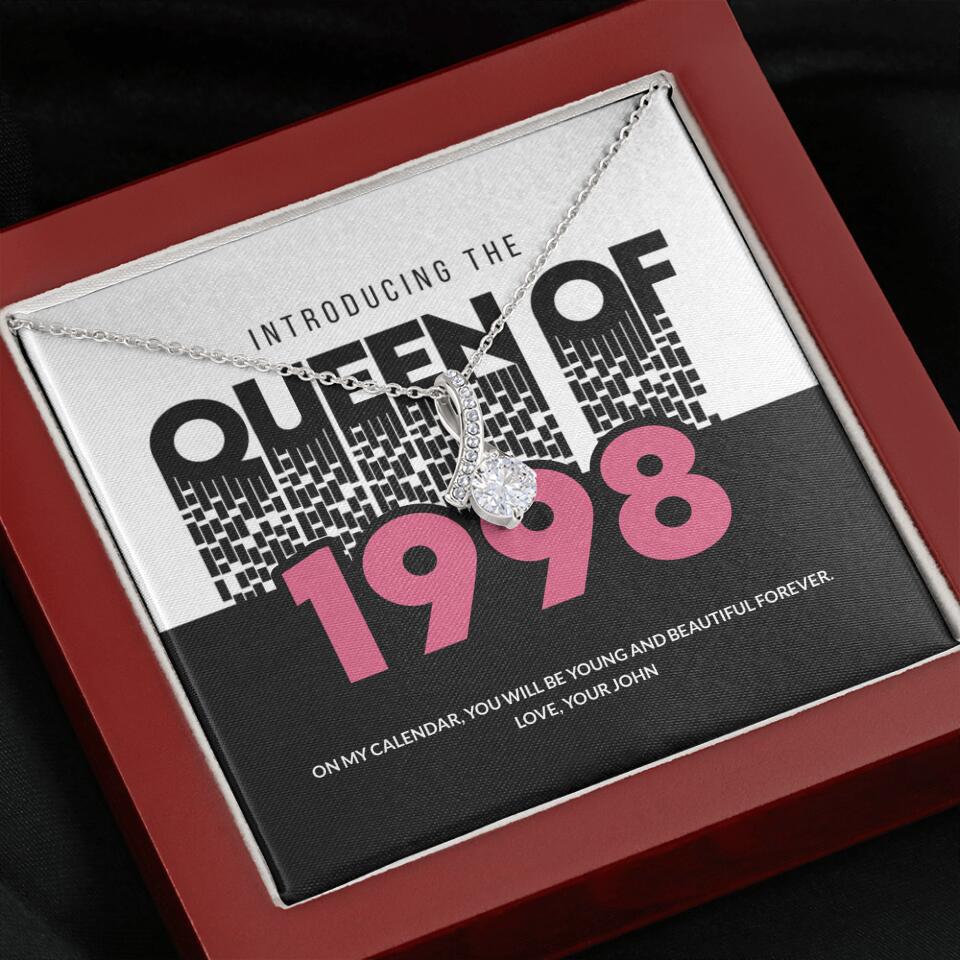 Introducing The Queen Of 1998 Personalized Necklace Gift For Girlfriend, Wife - Image 20