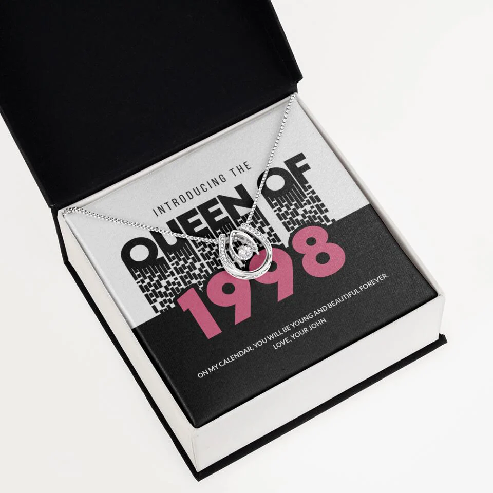 Introducing The Queen Of 1998 Personalized Necklace Gift For Girlfriend, Wife - Image 26