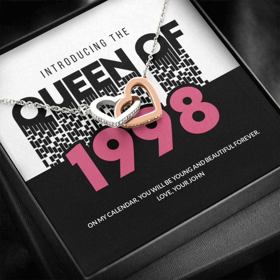 Introducing The Queen Of 1998 Personalized Necklace Gift For Girlfriend, Wife - Image 3