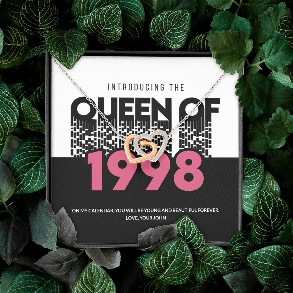 Introducing The Queen Of 1998 Personalized Necklace Gift For Girlfriend, Wife - Image 4