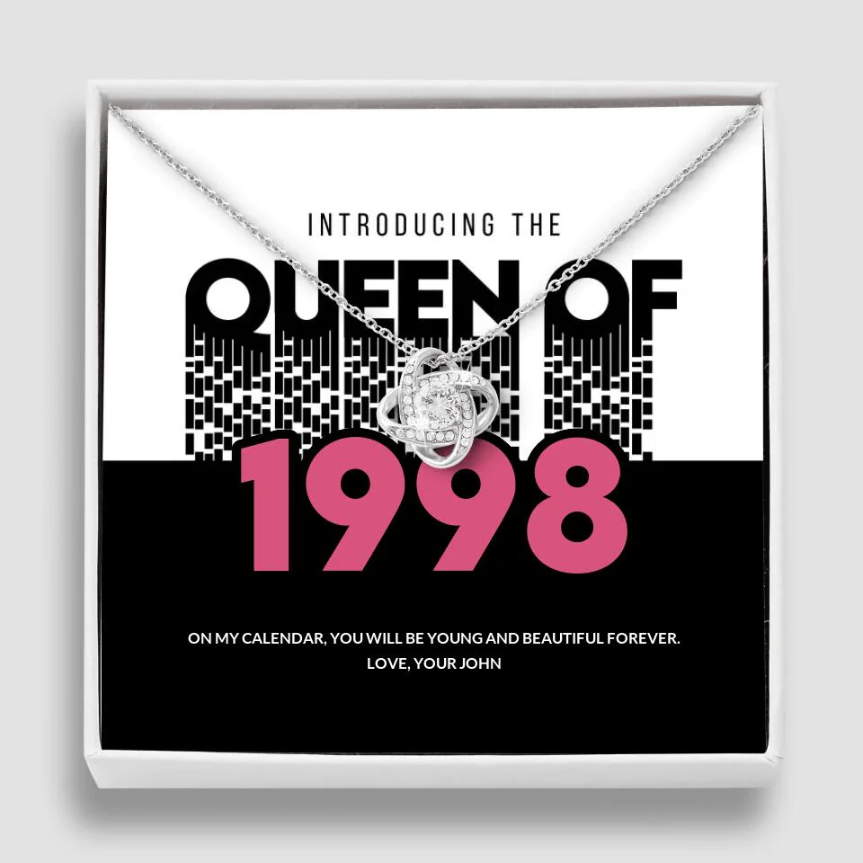 Introducing The Queen Of 1998 Personalized Necklace Gift For Girlfriend, Wife - Image 7