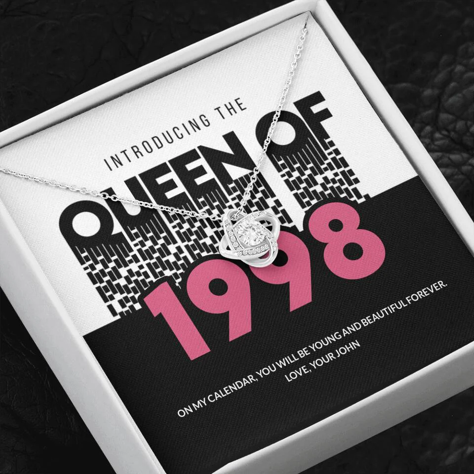 Introducing The Queen Of 1998 Personalized Necklace Gift For Girlfriend, Wife - Image 9