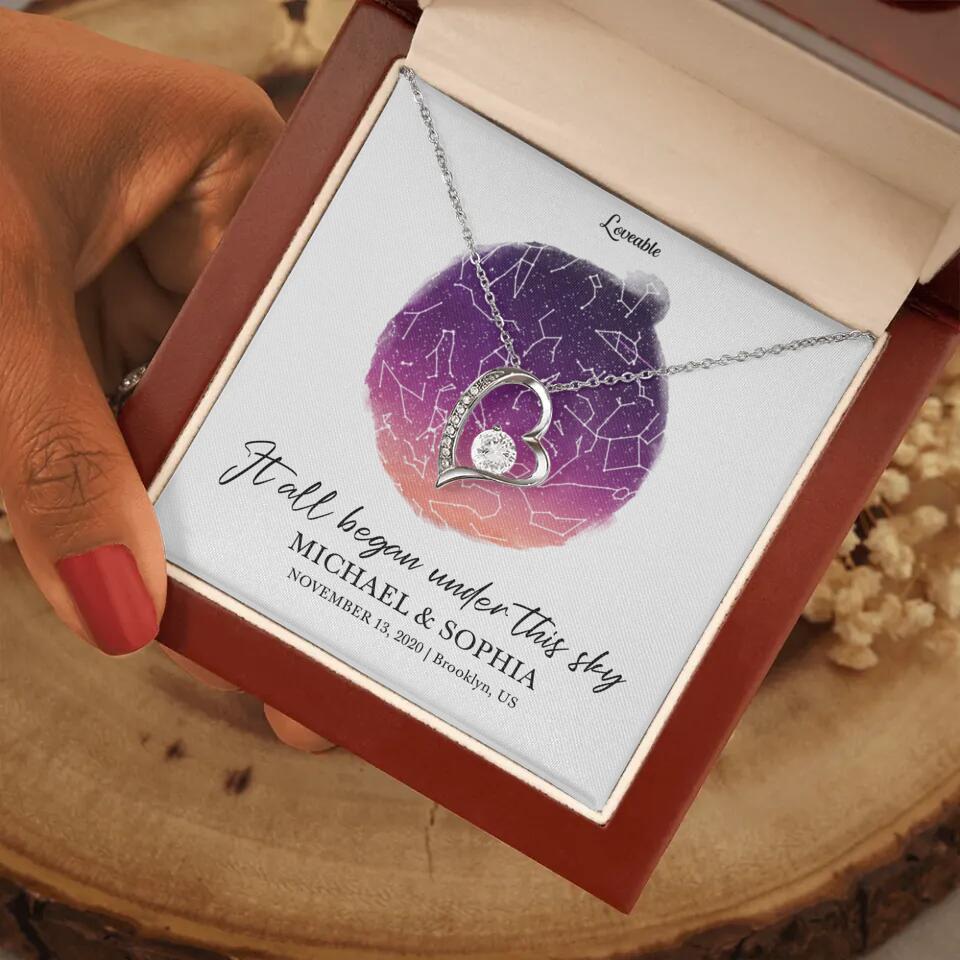 It All Began Under This Sky Necklace - Personalized Necklace - Image 11