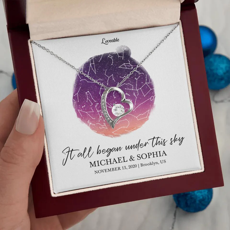 It All Began Under This Sky Necklace - Personalized Necklace - Image 12