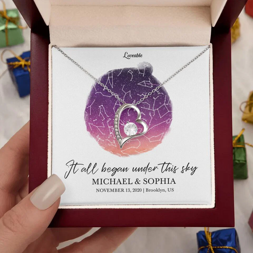 It All Began Under This Sky Necklace - Personalized Necklace - Image 13