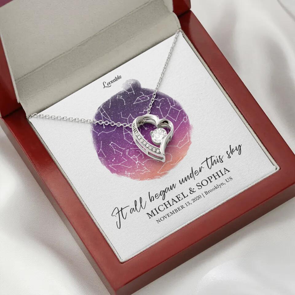 It All Began Under This Sky Necklace - Personalized Necklace - Image 17