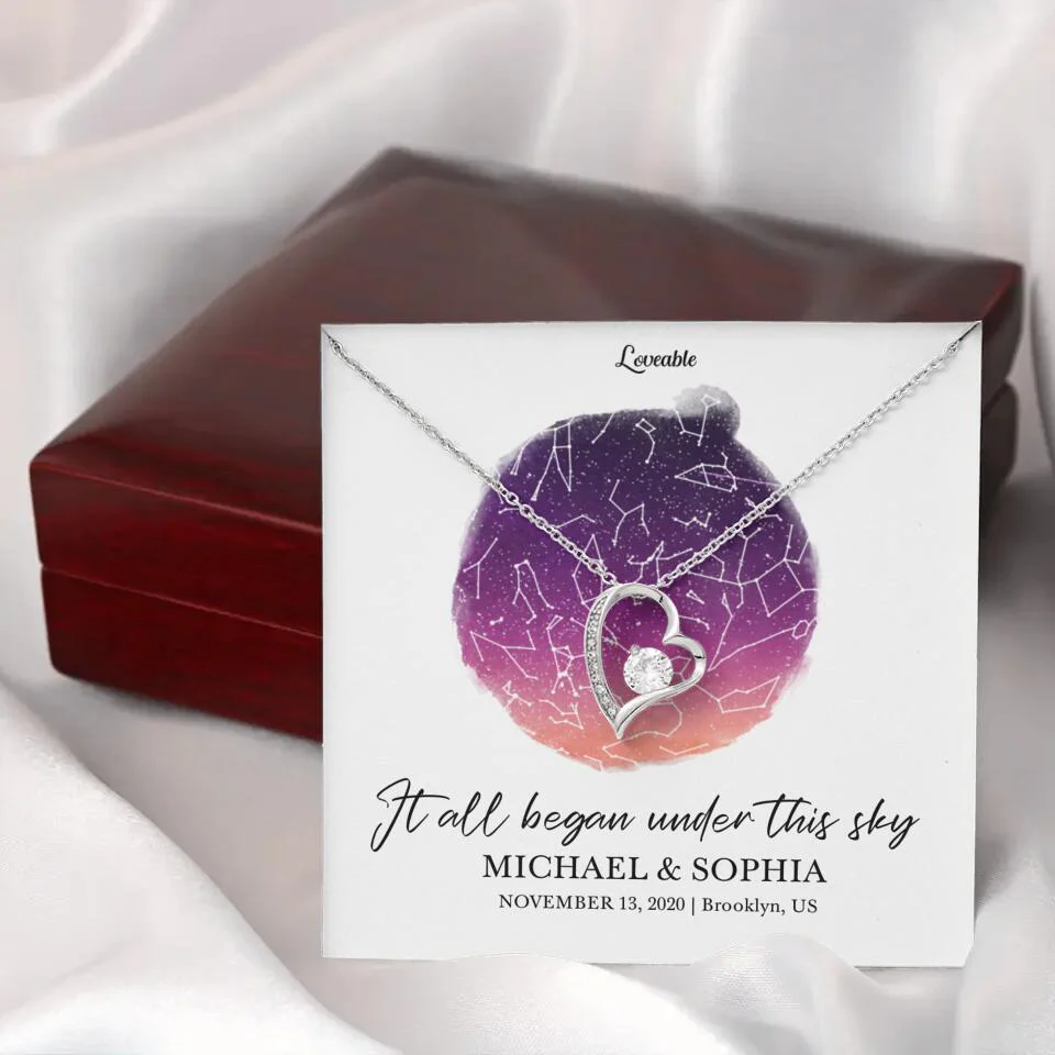 It All Began Under This Sky Necklace - Personalized Necklace - Image 18