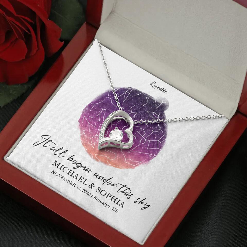 It All Began Under This Sky Necklace - Personalized Necklace - Image 19