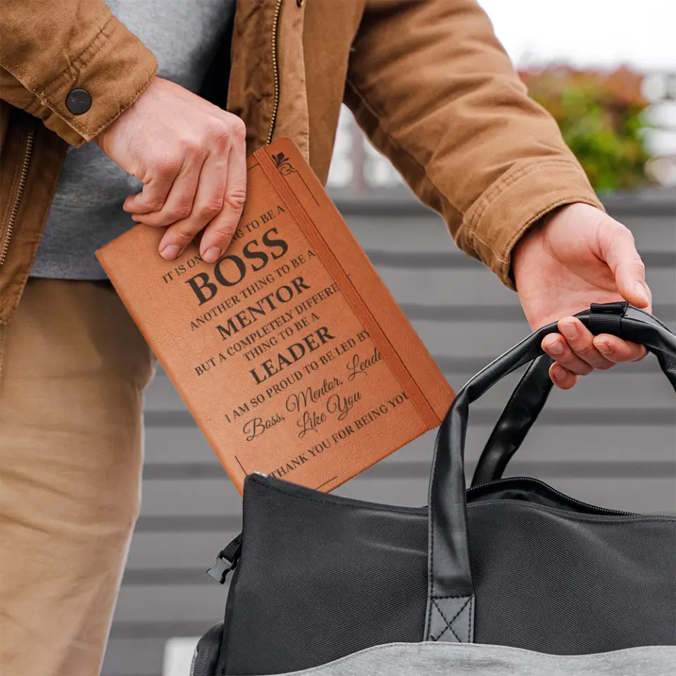 It Is One Thing To Be A Boss Custom Leather Journal Gift For Boss - Image 5