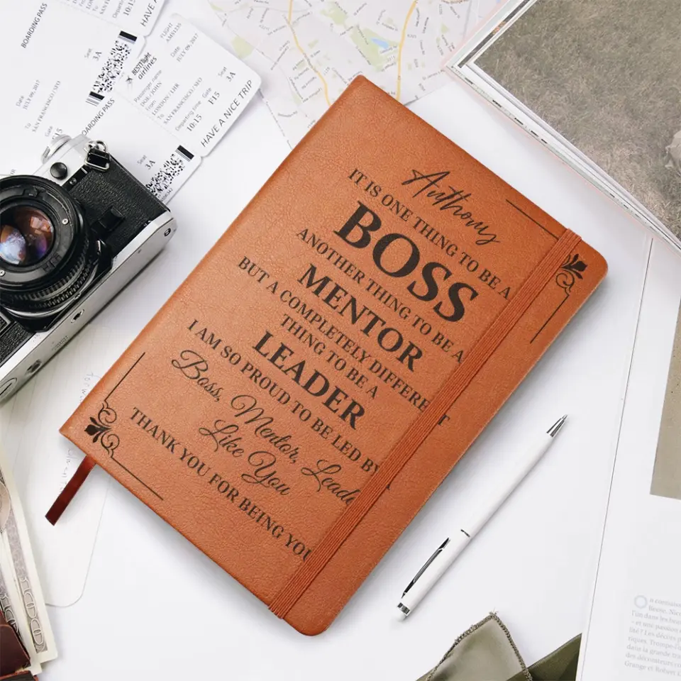 It Is One Thing To Be A Boss Custom Leather Journal Gift For Boss - Image 6