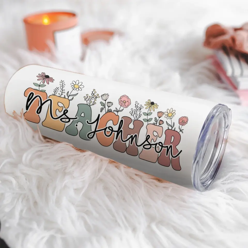 It Takes a Big Heart to Shape Little Minds 20oz Skinny Tumbler Teachers Birthday Appreciation Gift - Image 6