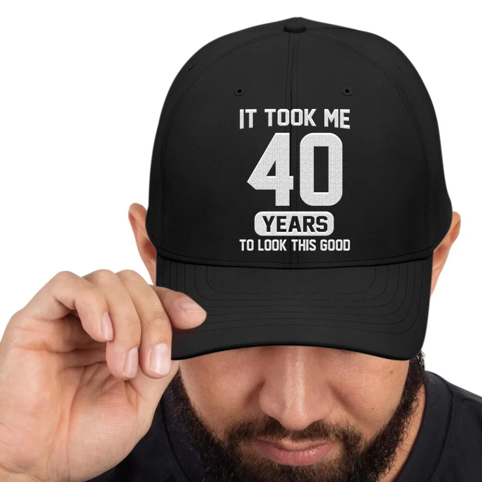 It Took Me 80 Years To Look This Good - Personalized Twill Cap - Custom Age - 80th Birthday Gift For Old Men - Image 6