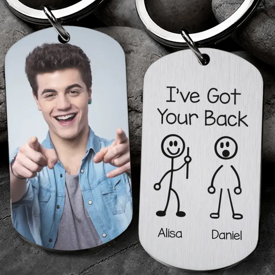 I've Got Your Back - Personalized Upload Photo Keychain - Image 2