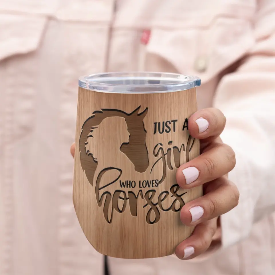 Just A Girl Who Loves Horses Personalized Tumbler - Image 5