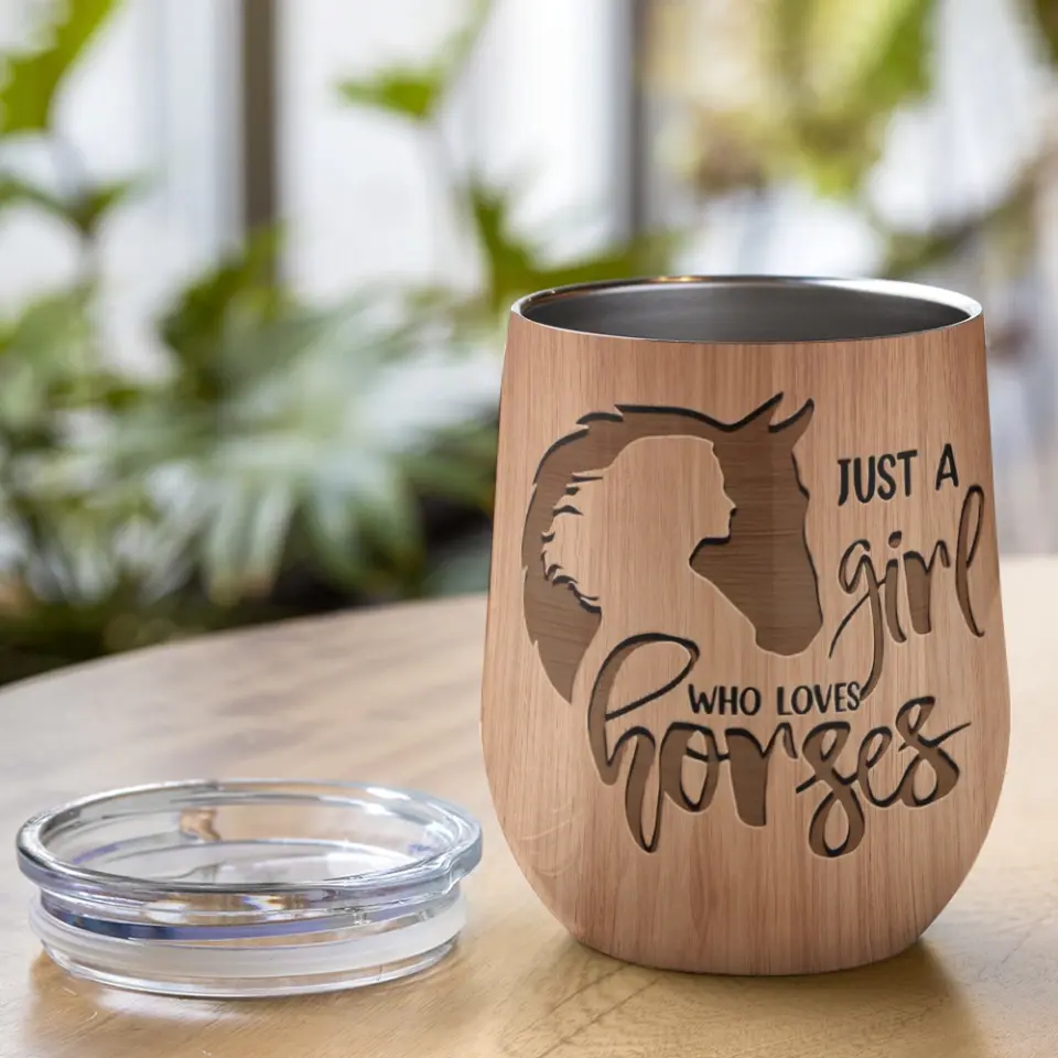 Just A Girl Who Loves Horses Personalized Tumbler - Image 6