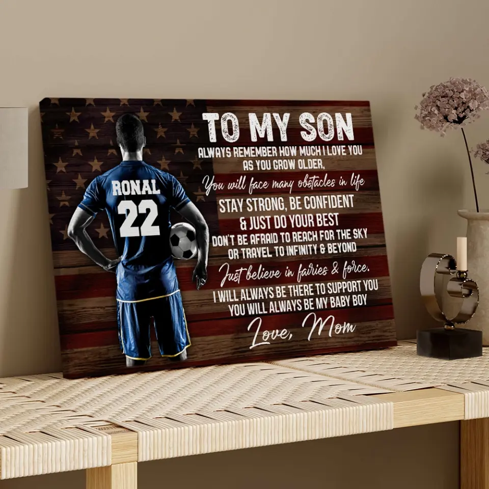 Just Believe In Fairies And Force - Personalized Canvas - Gift For Son Grandson Soccer Lovers | 309IHPNPCA075 - Image 6