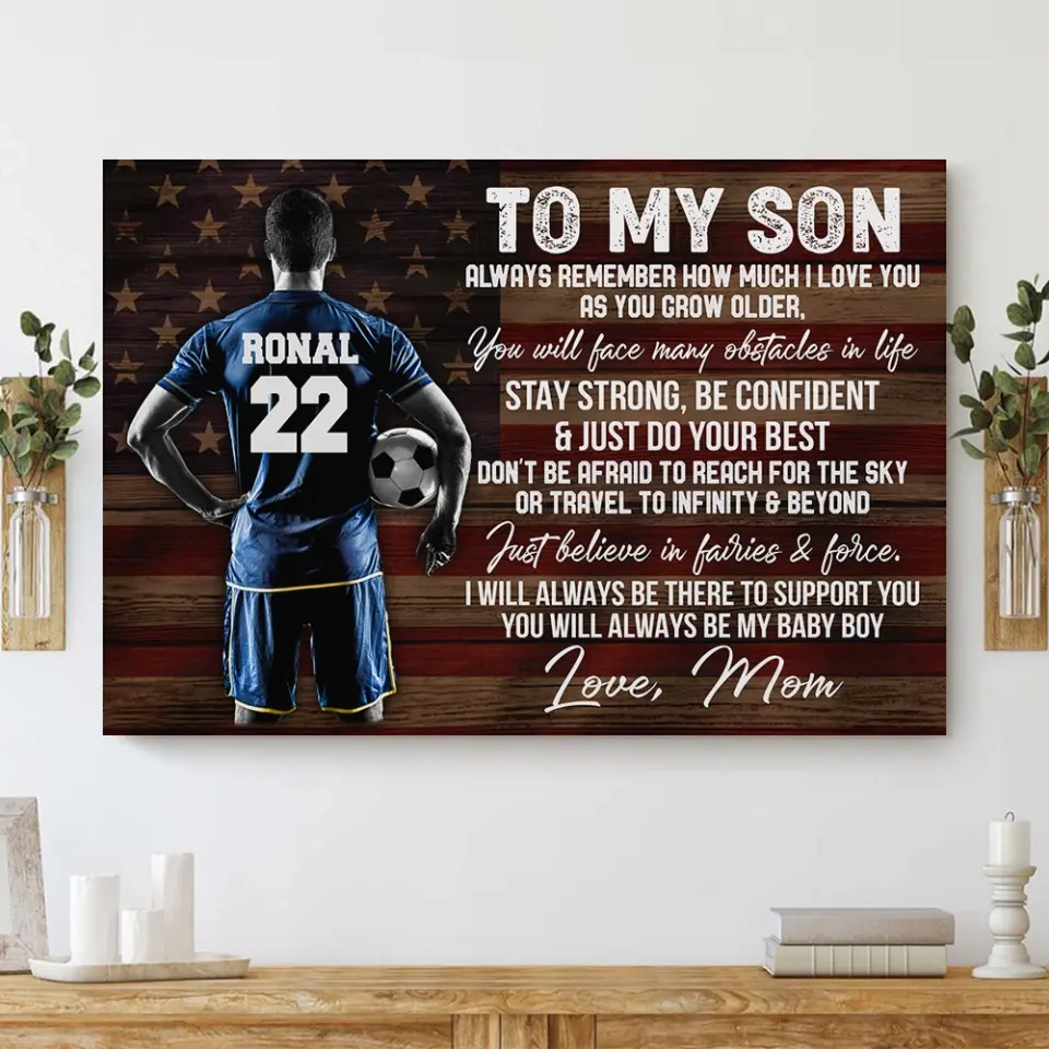 Just Believe In Fairies And Force - Personalized Canvas - Gift For Son Grandson Soccer Lovers | 309IHPNPCA075 - Image 8