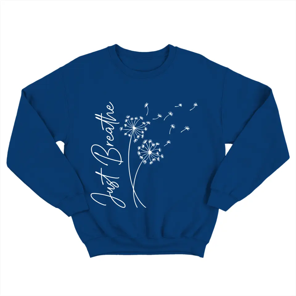Just Breathe, Standard Hoodie, Neck Sweatshirt, Gift For Spiritual People Yoga Lovers - Image 2