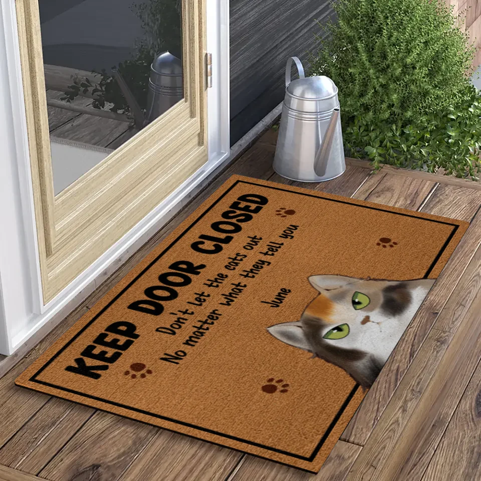 Keep Door Closed Don't Let The Cats Out - Custom Cat Breeds Doormat - Gift For Cat Lover - House Warming Present Idea - Image 3