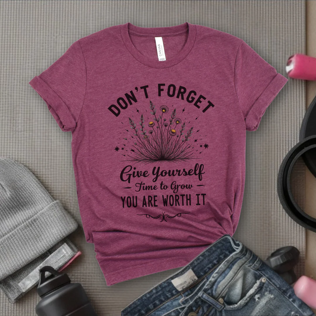Keep Growing You're Worth It Tshirt - Feminist Women Empowerment Shirt - Unisex Jersey Short Sleeve Shirt - Gift for Yourself, Female Friends - Bella Canvas 3001 - Image 3