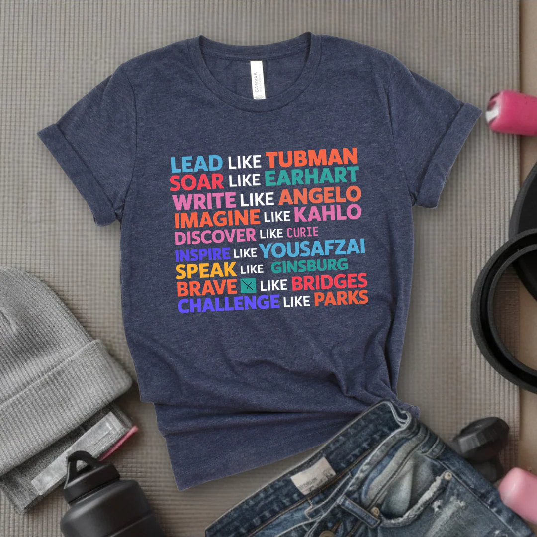 Lead Soar Write Inspire T-shirt - Women's History Month Shirt - Celebrate Strong Women - International Women's Day Tee - Gift for Feminist - Bella Canvas 3001 - Image 5
