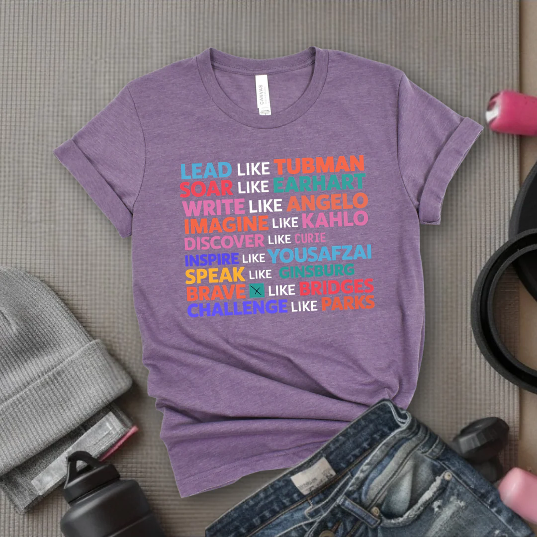 Lead Soar Write Inspire T-shirt - Women's History Month Shirt - Celebrate Strong Women - International Women's Day Tee - Gift for Feminist - Bella Canvas 3001 - Image 6