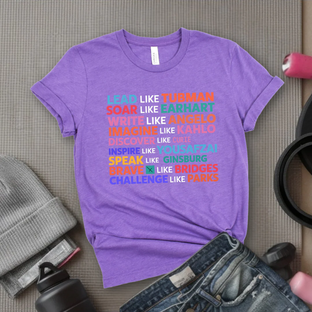 Lead Soar Write Inspire T-shirt - Women's History Month Shirt - Celebrate Strong Women - International Women's Day Tee - Gift for Feminist - Bella Canvas 3001 - Image 7