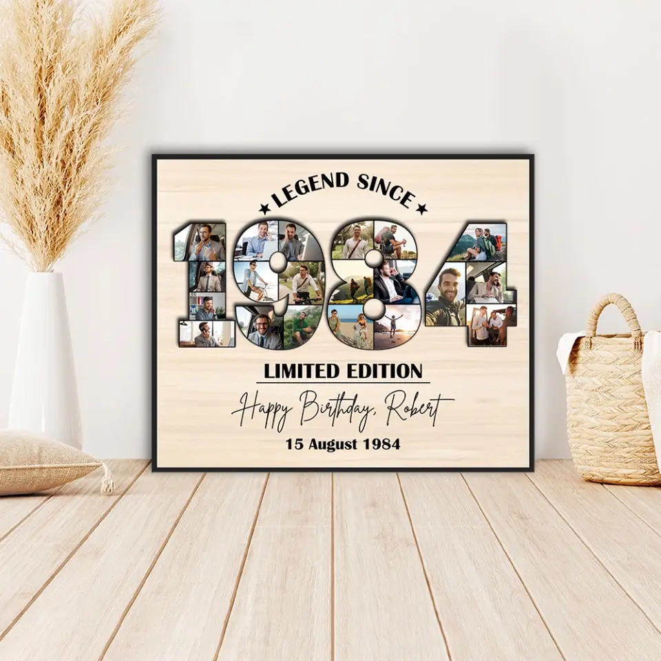 Legend Since 1984 Limited Edition Custom Wooden Art Birthday Gift For Men - Image 3