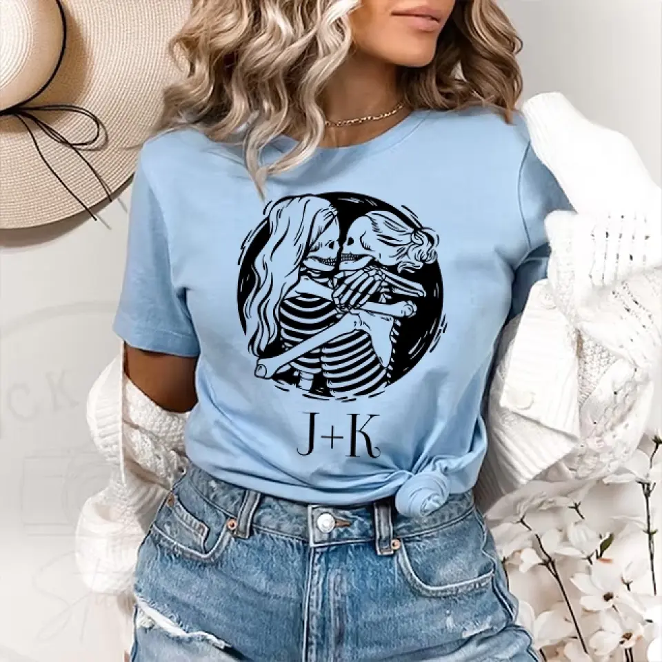Lesbian Couple - Personalized Sweatshirt - Halloween Gifts | 308IHPBNTS901 - Image 9