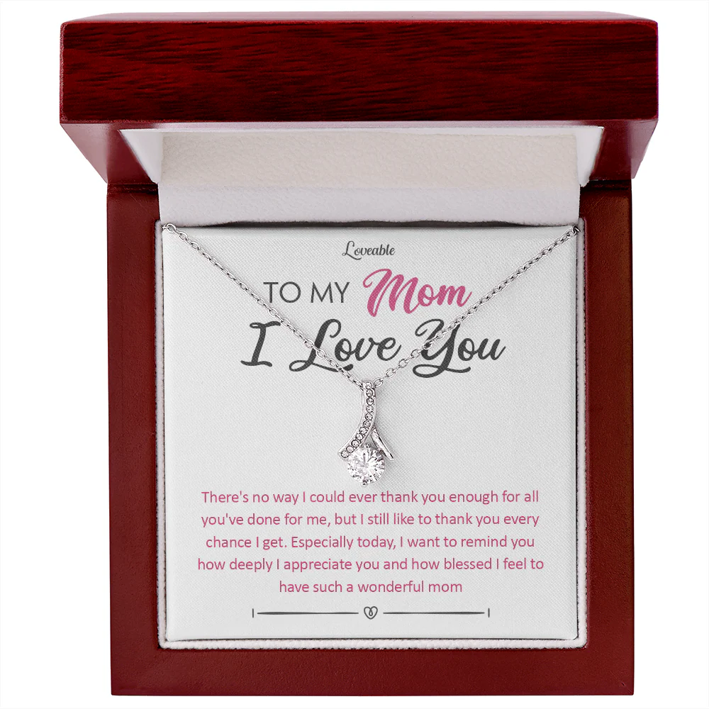 Letters To Mom I Love You Necklace Best Gift For Mom - Image 2
