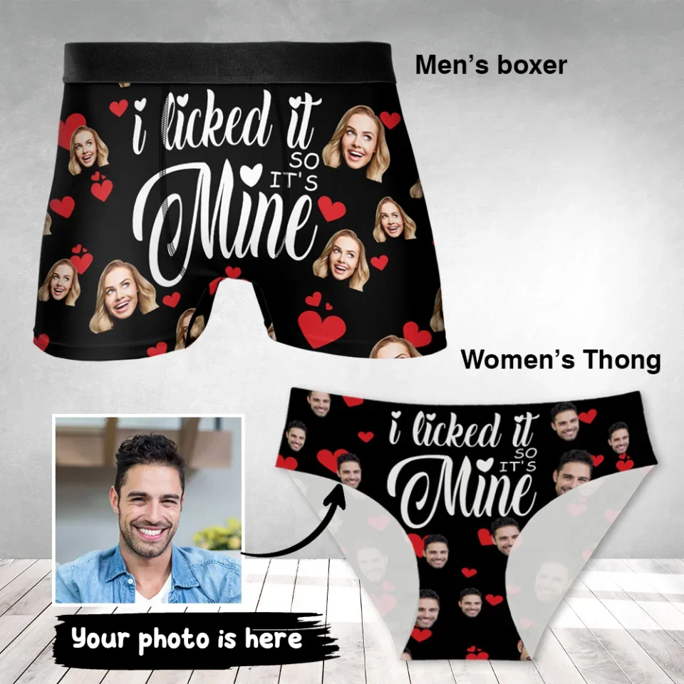 Lick & Love Matching Boxer & Thong - Gift For Couple Valentines - Image 6