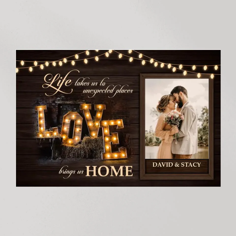 Life Takes Us To Unexpected Places Custom Canvas Poster Anniversary Gift For Couples - Image 10