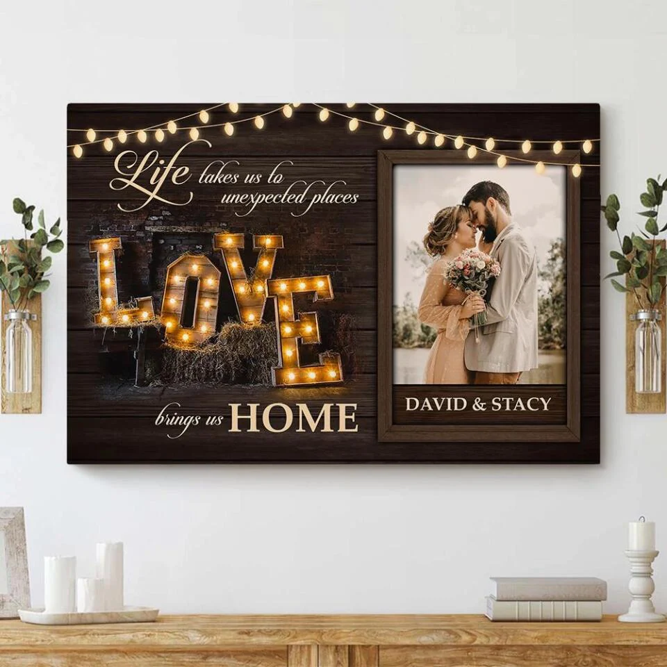 Life Takes Us To Unexpected Places Custom Canvas Poster Anniversary Gift For Couples - Image 6