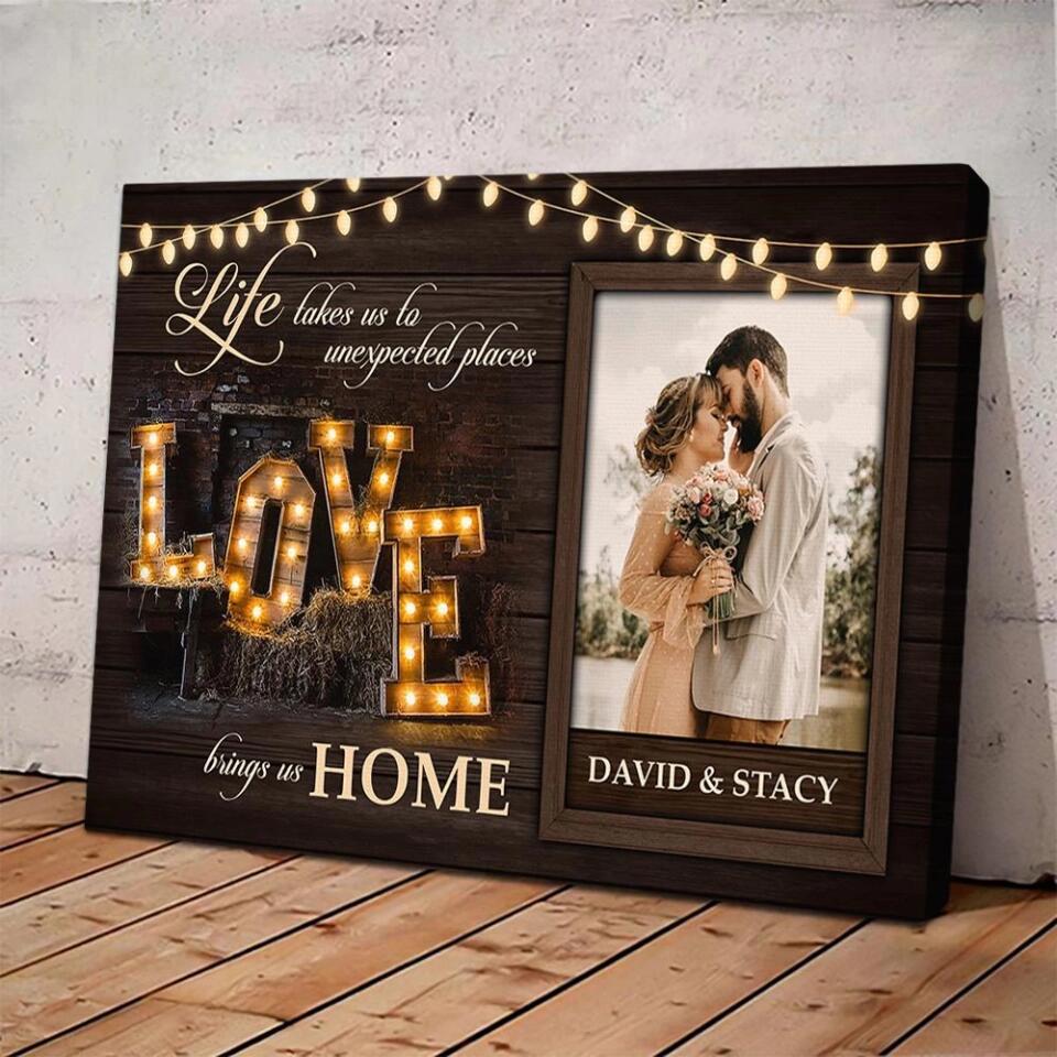 Life Takes Us To Unexpected Places Custom Canvas Poster Anniversary Gift For Couples - Image 7